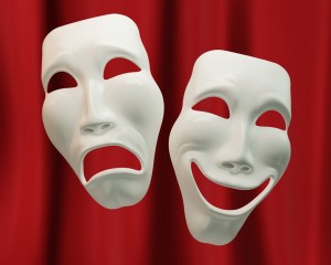 Маски, театральные маски трагедия и комедия